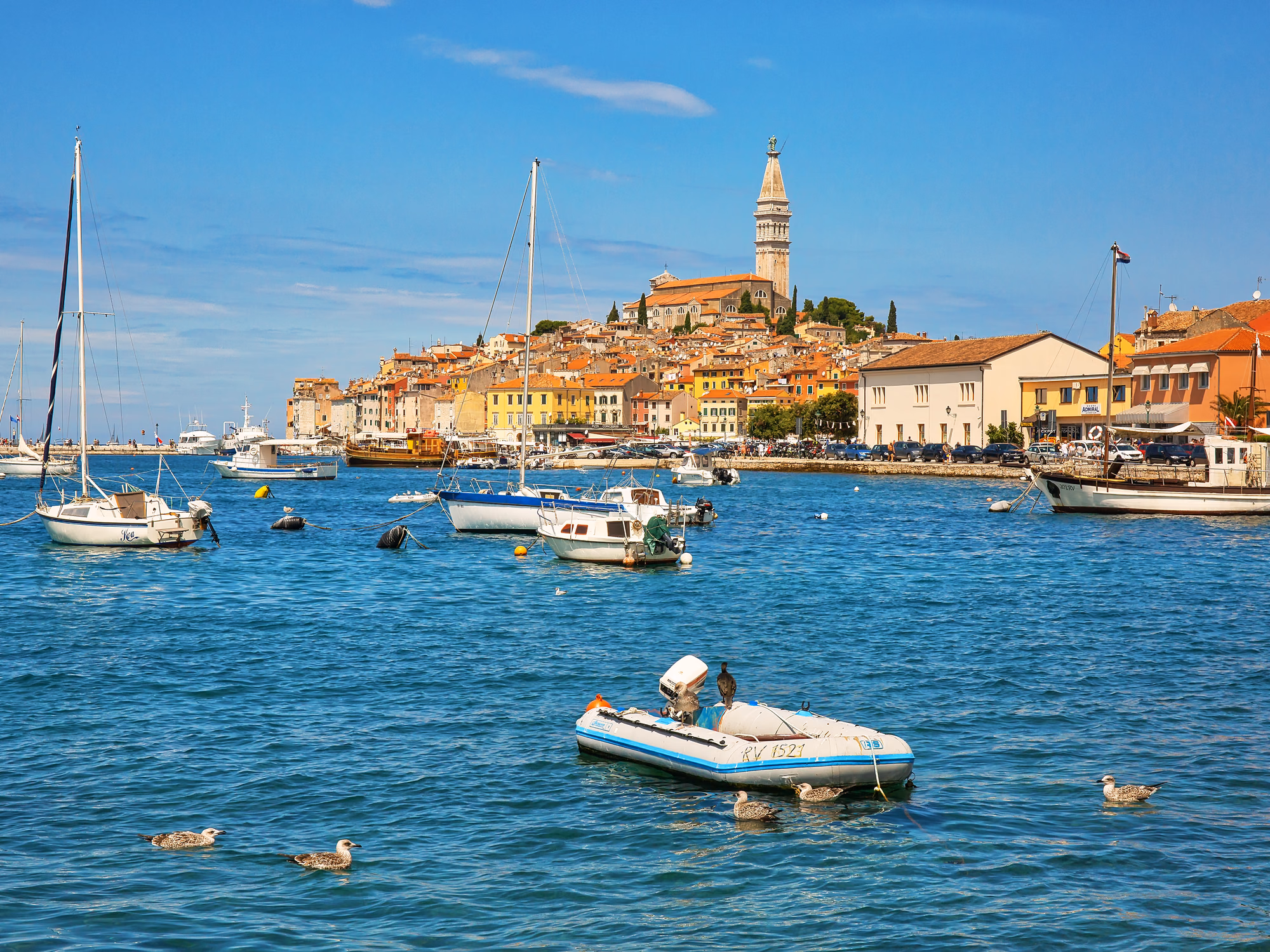 Picturesque old town of Rovinj on the Adriatic coast, Istria